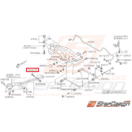 Vis de fixation bras de renfort GT 93-00 WRX/STI 01-07