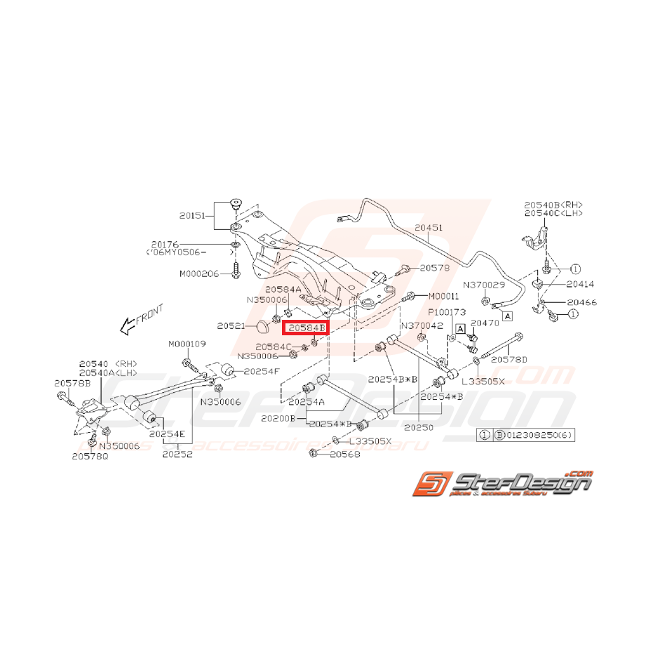Rondelle à came pour tirant arrière (tous modèles)