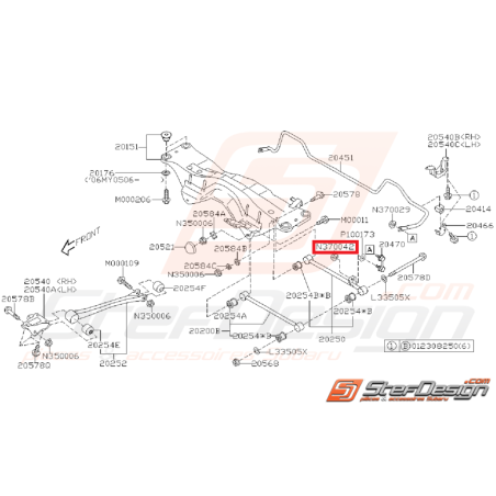 Écrou pare choc arrière SUBARU WRX/STI 08-14