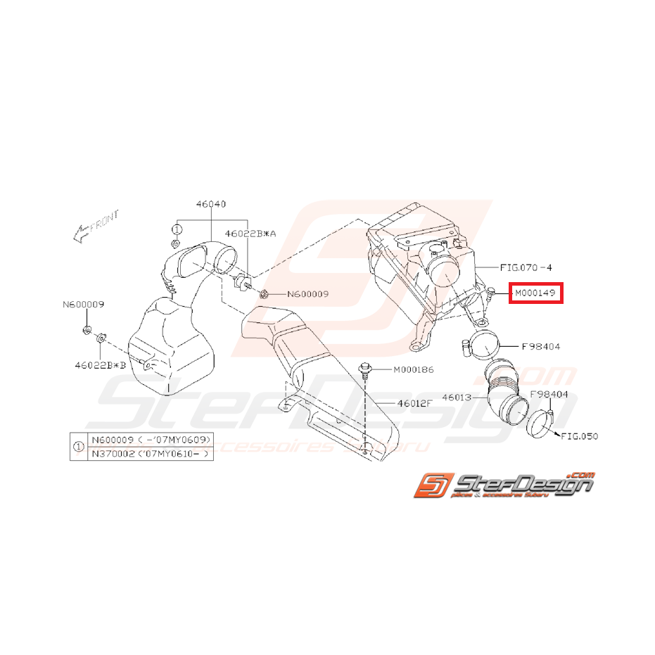 Vis boite à air SUBARU IMPREZA GT 93-00 WRX/STI 01-07