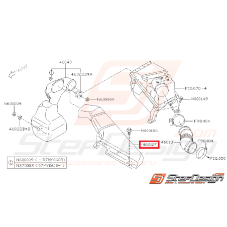 Écope boite à air WRX/STI 01-07