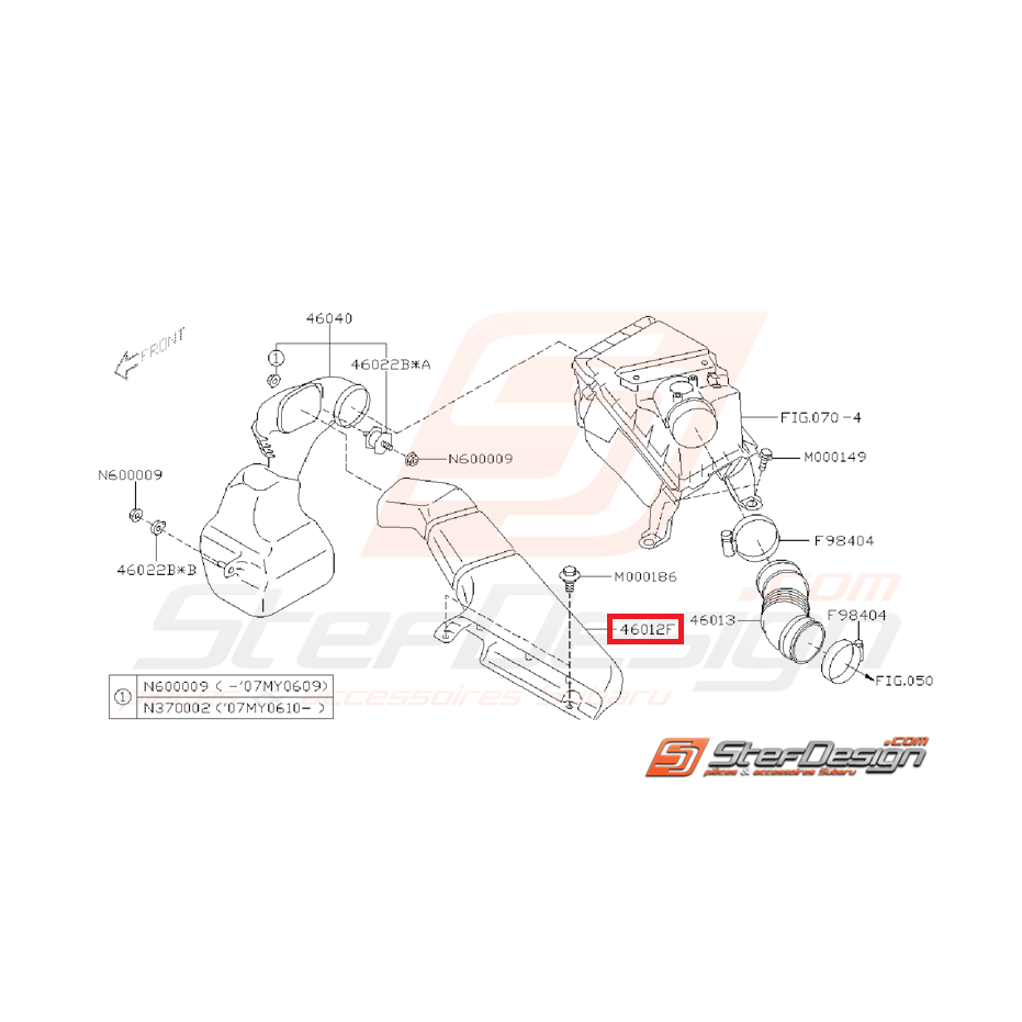 Écope boite à air WRX/STI 01-07