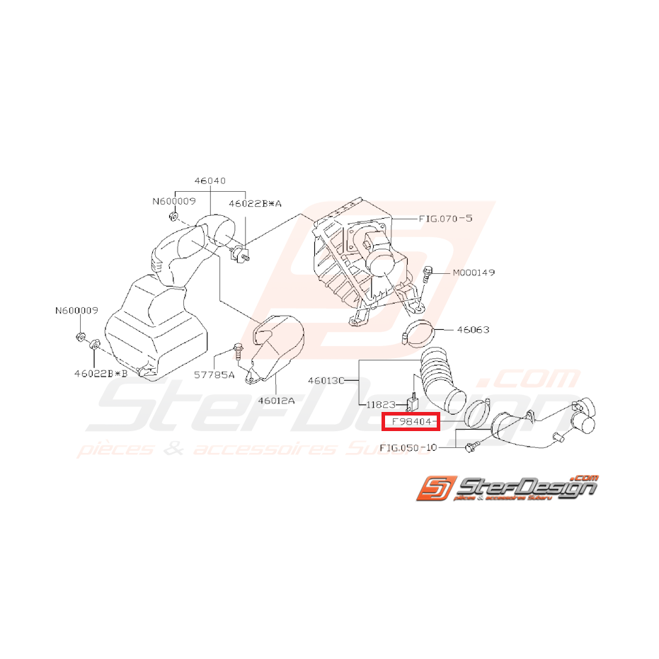 Collier fixation conduit boite a air subaru WRX/STI 01-14 Collier fixation conduit boite a air subaru WRX/STI 01-14