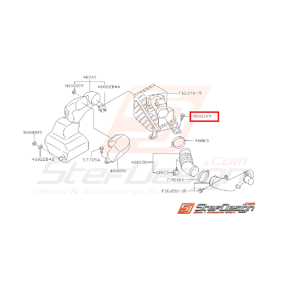 Vis boite à air SUBARU IMPREZA GT 93-00 WRX/STI 01-07