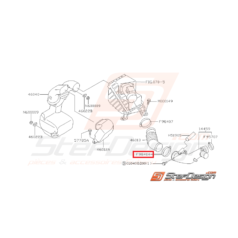 Collier fixation conduit boite a air subaru WRX/STI 01-14 Collier fixation conduit boite a air subaru WRX/STI 01-14