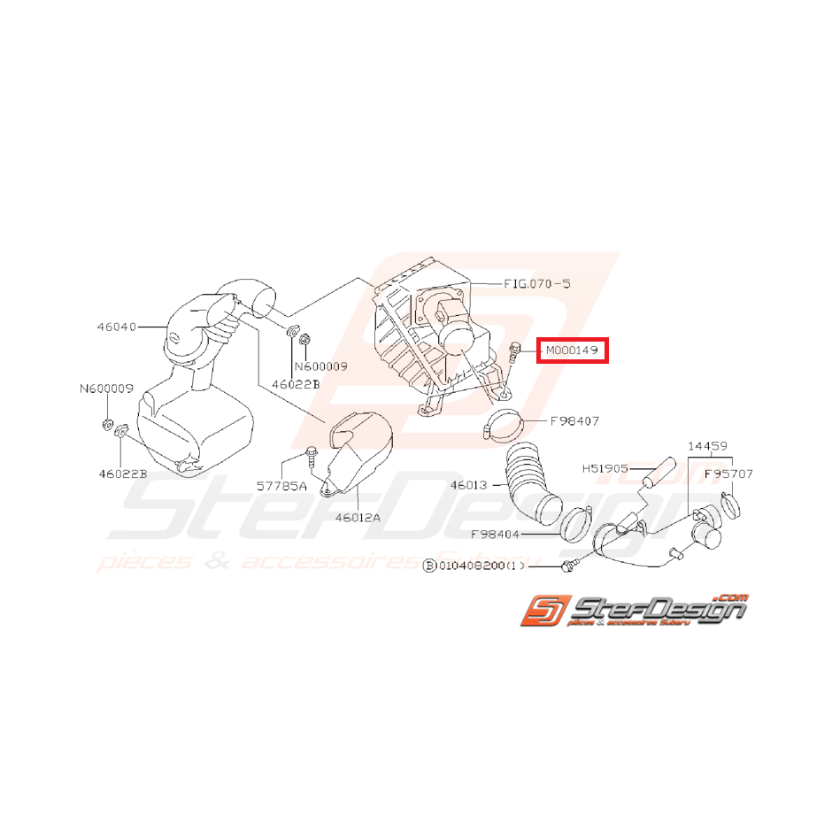 Vis boite à air SUBARU IMPREZA GT 93-00 WRX/STI 01-07