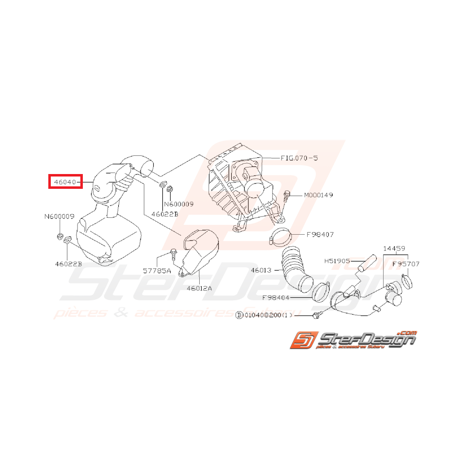 Résonateur d'air SUBARU GT 97-00 Résonateur d'air SUBARU GT 97-00