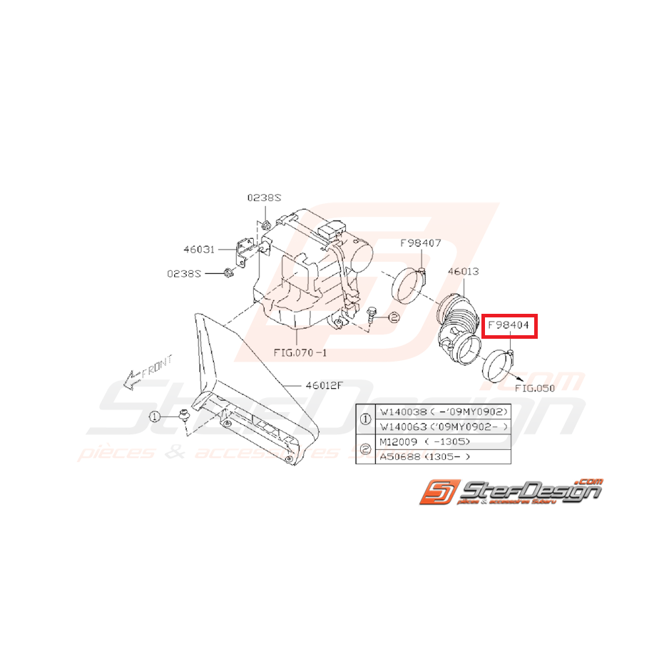 Collier fixation conduit boite a air subaru WRX/STI 01-14 Collier fixation conduit boite a air subaru WRX/STI 01-14