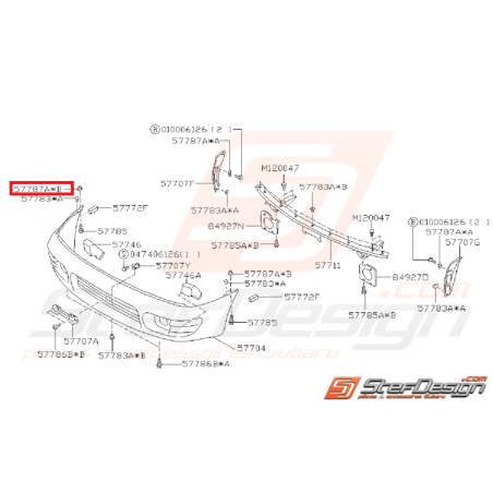 Écrou fixation pare choc GT 93-98