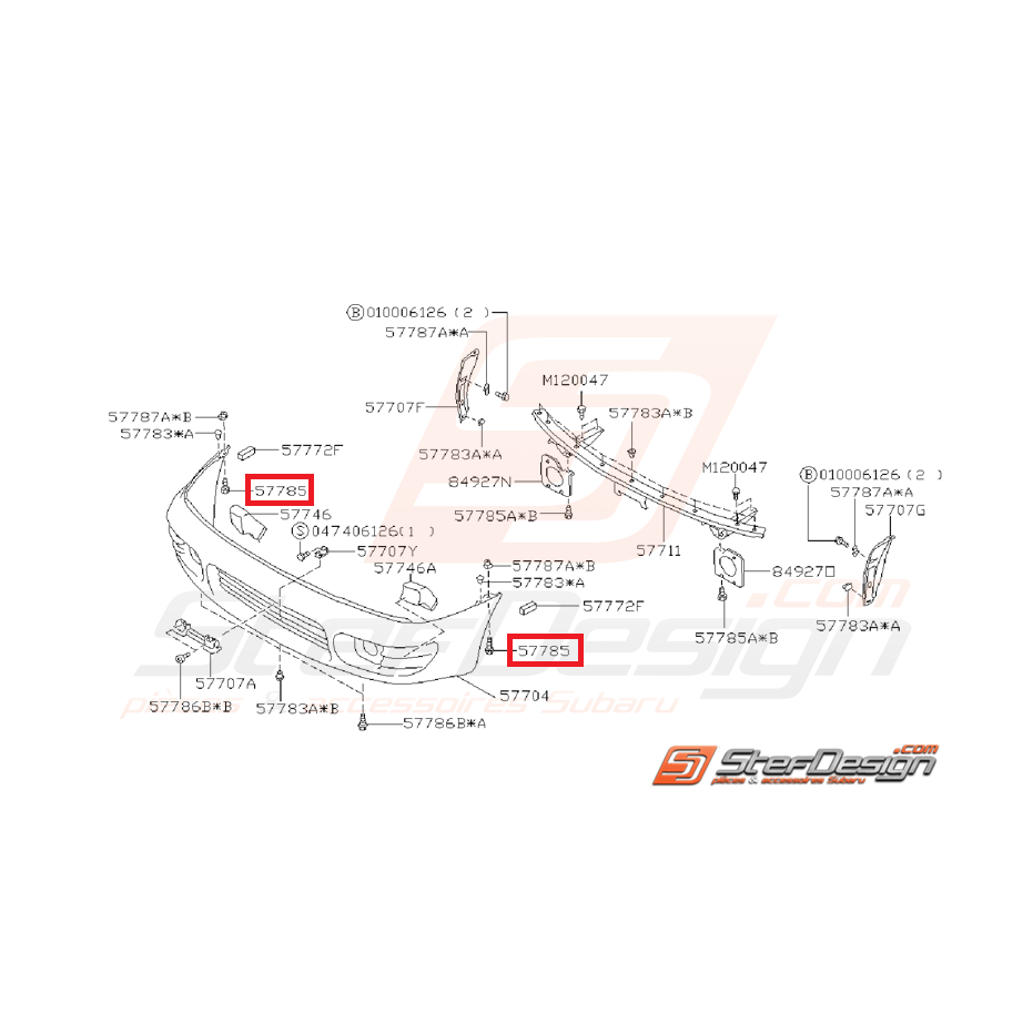 Vis de fixation pare choc GT 93-98