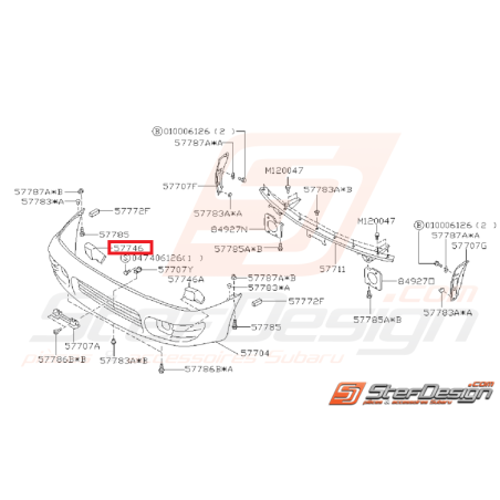 Conduit d'air pare choc avant GT 93-98