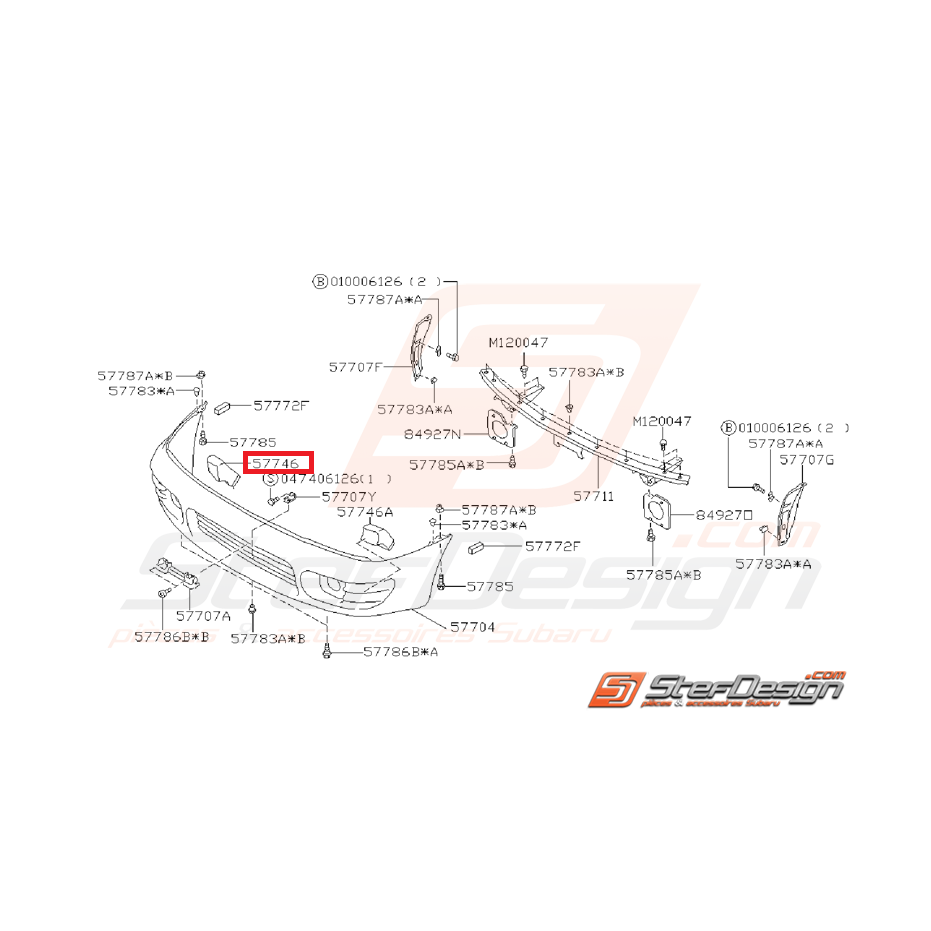 Conduit d'air pare choc avant GT 93-98
