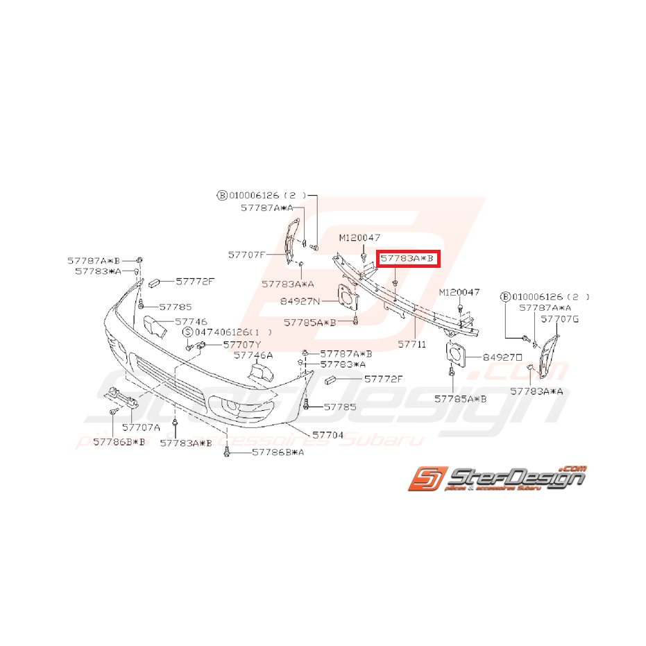 Clips de carter inférieur moteur GT 97-00 WRX/STI 01-07