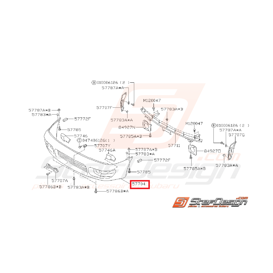Pare choc avant origine subaru GT 92-98