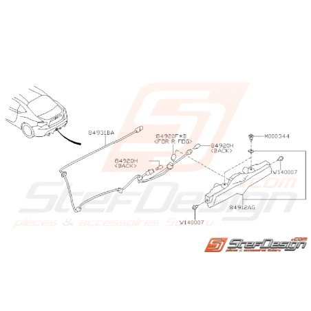 Ensemble Feu de Recul Subaru BRZ 2013 - 2015