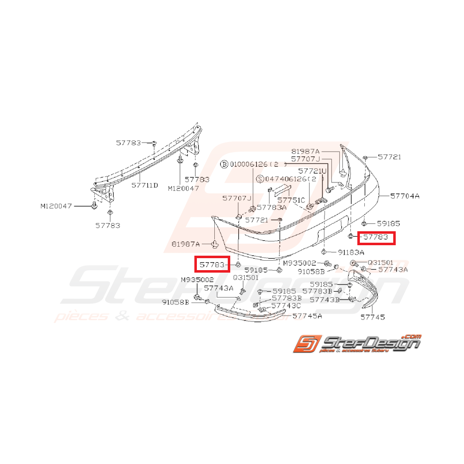 Clips de carter inférieur moteur GT 97-00 WRX/STI 01-07