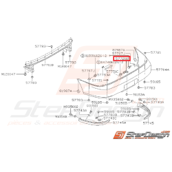 Support pare choc arrière IMPREZA GT 97-00