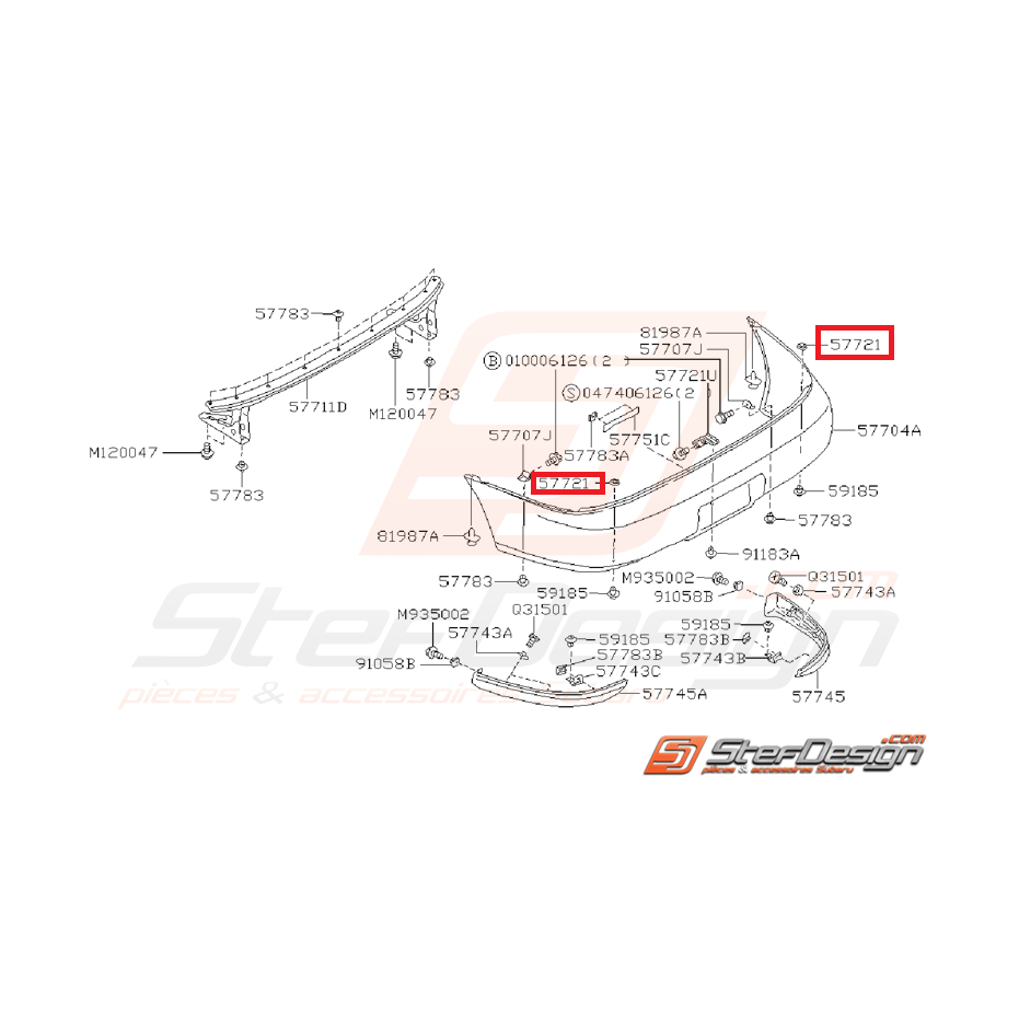 Support pare choc impreza gt 97-00 Support pare choc impreza gt 97-00