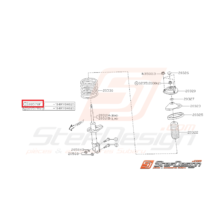 Vis de réglage carrossage origine