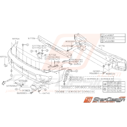 Ensemble pare choc avant WRX 01-02