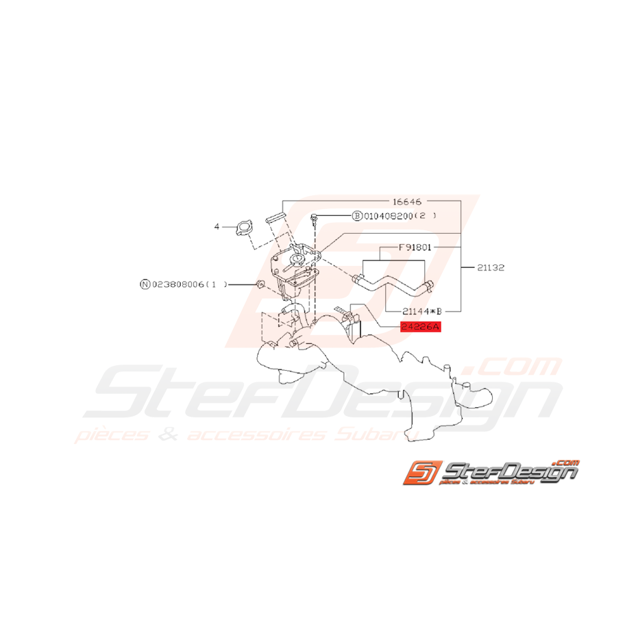Collier Vase d'expansion Origine Subaru GT 1997 - 1998 Collier Vase d'expansion Origine Subaru GT 1997 - 1998