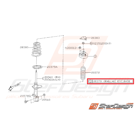 Coupelle d'amortisseur arrière origine subaru WRX/STI 03-07