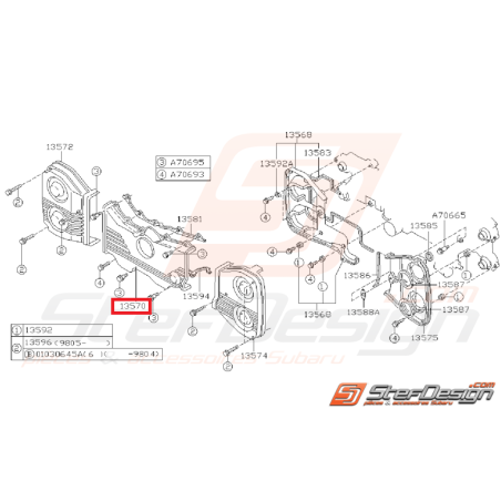 Carter de distribution central pour GT 93-00 WRX/STI 01-14