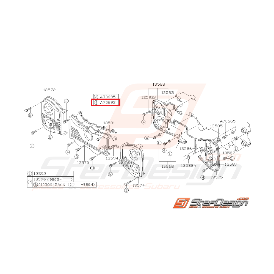 Vis de fixation carter distribution GT 93-00 Vis de fixation carter distribution GT 93-00
