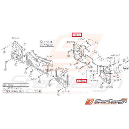 Pack carter arrière droit distribution GT 93-98