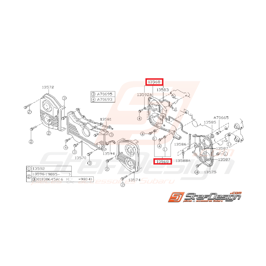 Pack carter arrière droit distribution GT 93-98 Pack carter arrière droit distribution GT 93-98