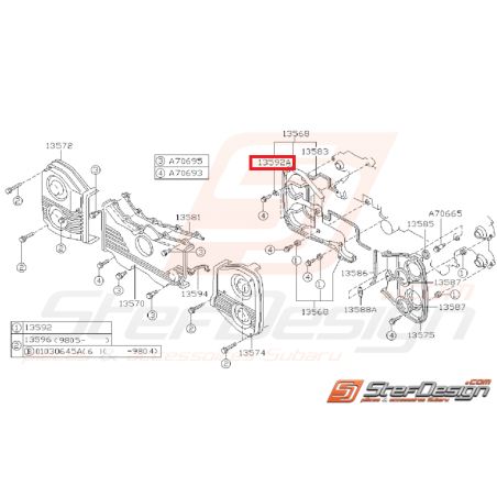 Insert carter de distribution GT 93-98