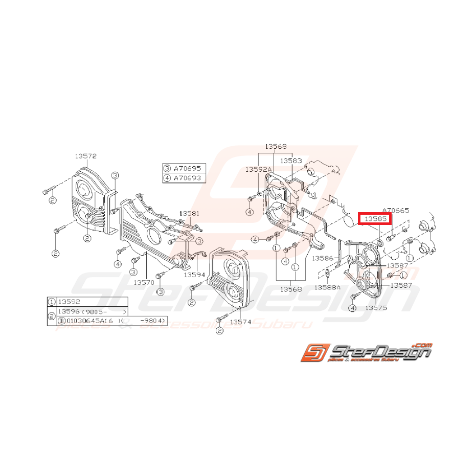 Joint vis de fixation carter distribution GT 93-98 Joint vis de fixation carter distribution GT 93-98