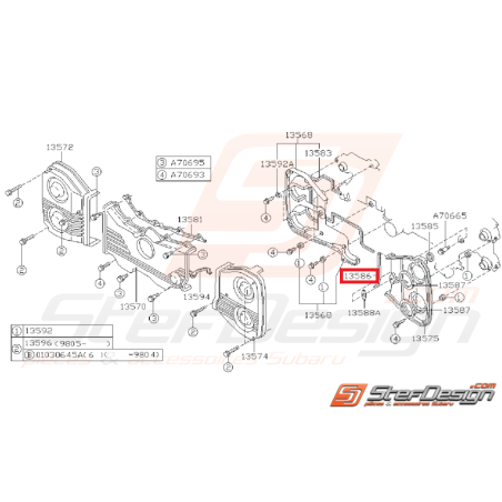 Joint de carter de distribution origine SUBARU GT 93-98