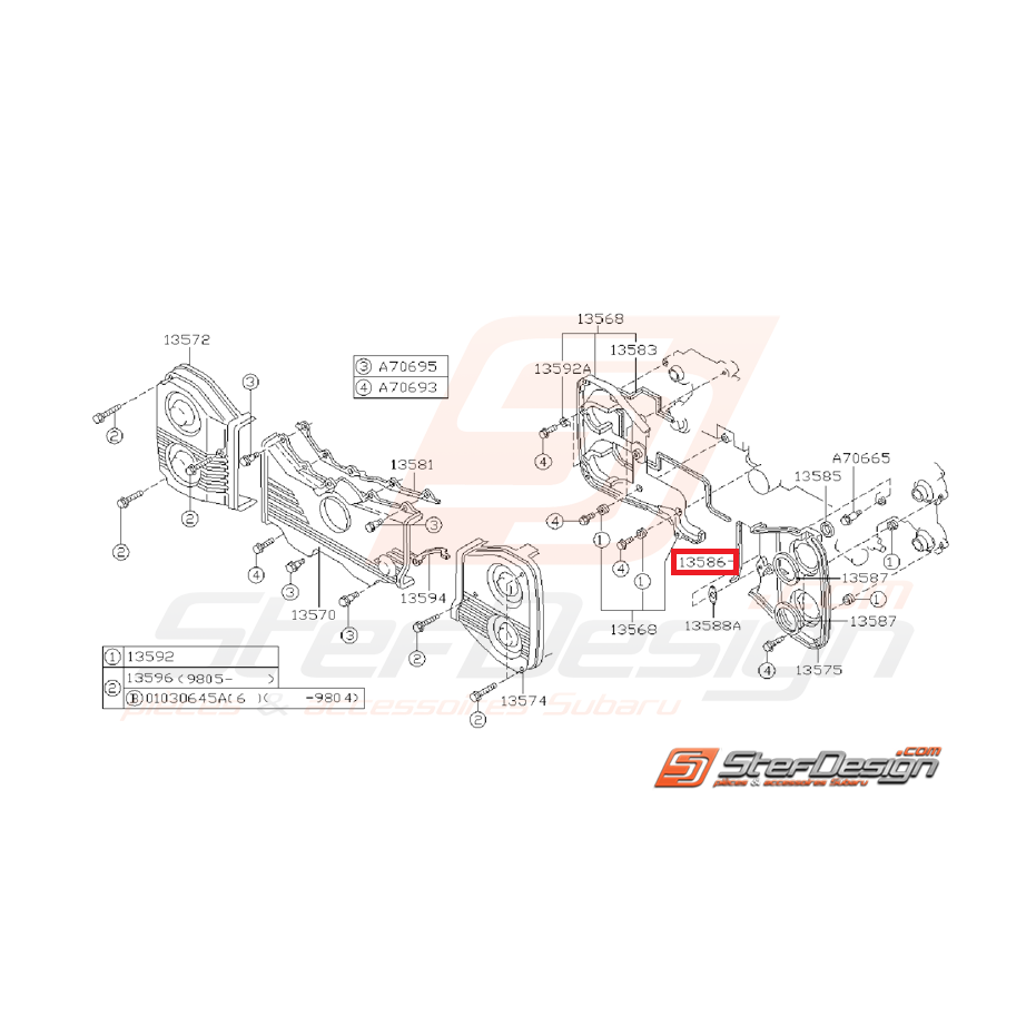 Joint de carter de distribution origine SUBARU GT 93-98 Joint de carter de distribution origine SUBARU GT 93-98