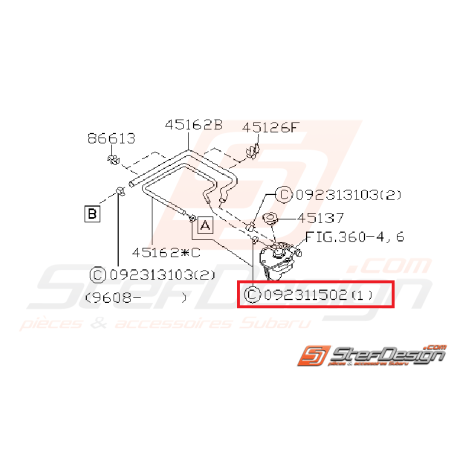 Attache tuyaux (bis) de vase d'expansion GT 97-00