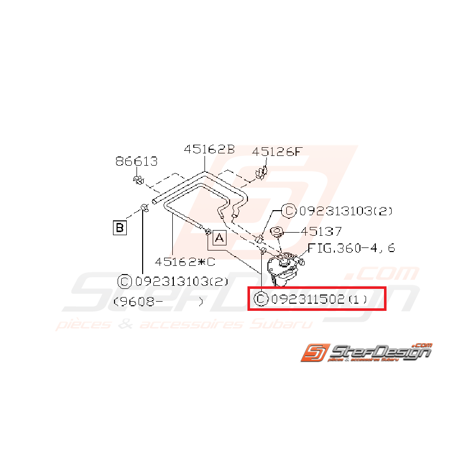 Attache tuyaux (bis) de vase d'expansion GT 97-00