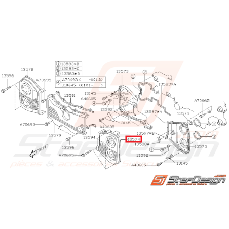 Carter distribution côté gauche GT 99-00 WRX 01-11 STI 01-07