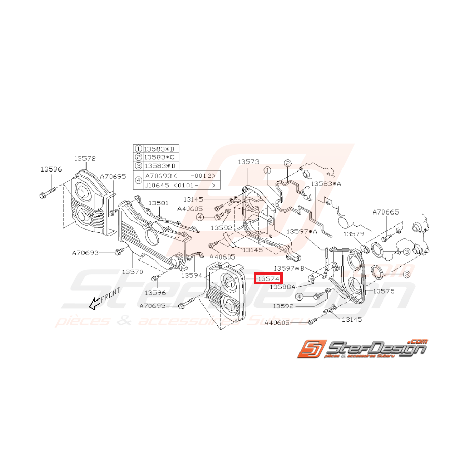 Carter distribution côté gauche GT 99-00 WRX 01-11 STI 01-07