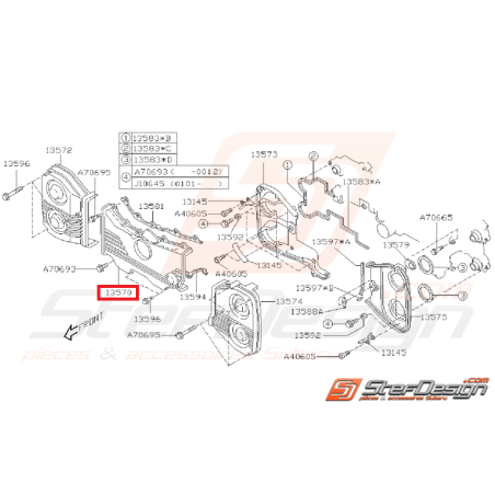 Carter de distribution central pour GT 93-00 WRX/STI 01-14