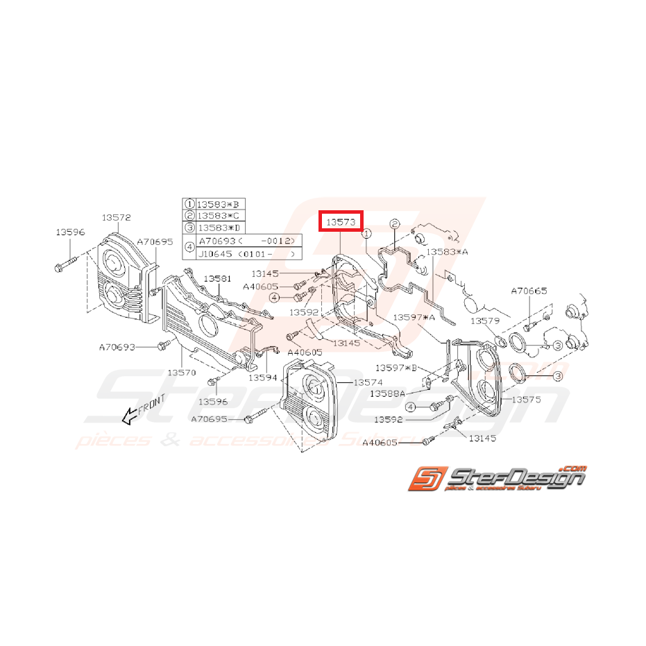 Carter de distribution Intérieur droit(passager)
