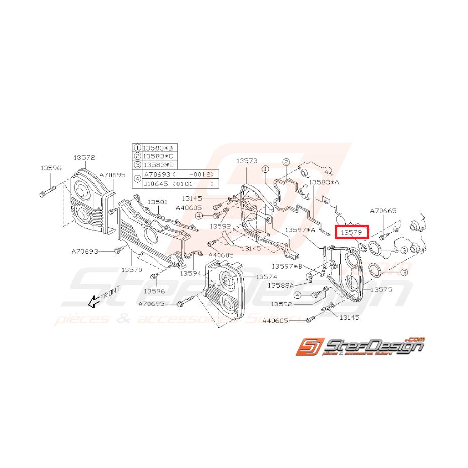 Bouchon carter de distribution GT 99-00 WRX/STI 01-07