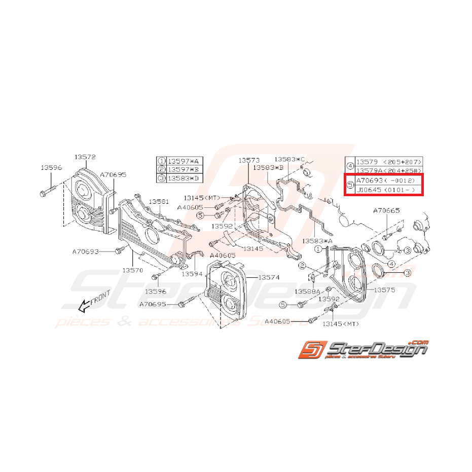 Vis de fixation carter distribution GT 93-00 Vis de fixation carter distribution GT 93-00