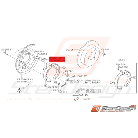 Levier de stationnement SUBARU WRX/STI 08-14