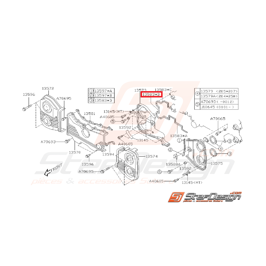 Joint n°2 carter distribution origine subaru GT 99-00 WRX/STI 01-14 Joint n°2 carter distribution origine subaru GT 99-00 WRX/STI 01-14