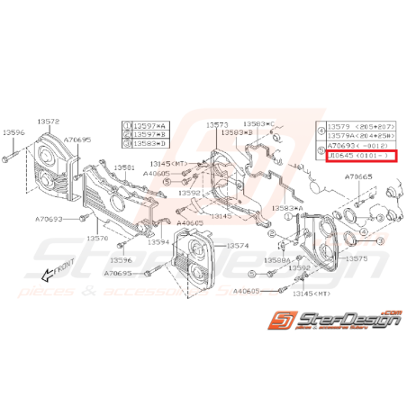 Vis fixation carter distribution origine subaru WRX/STI 01-14