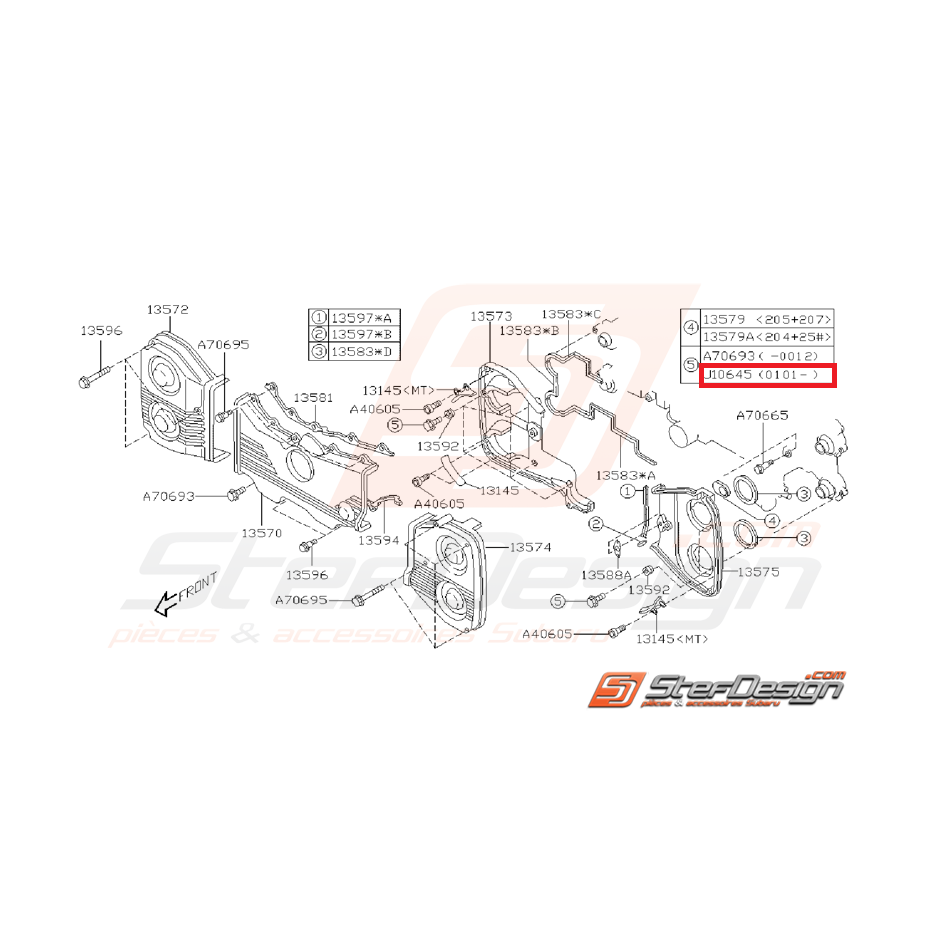 Vis fixation carter distribution origine subaru WRX/STI 01-14 Vis fixation carter distribution origine subaru WRX/STI 01-14