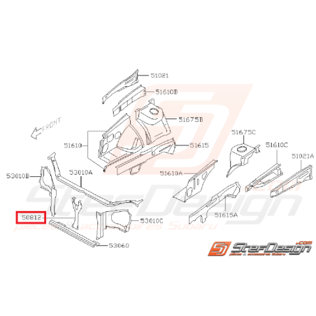 Tôle verticale radiateur WRX/STI 01-07