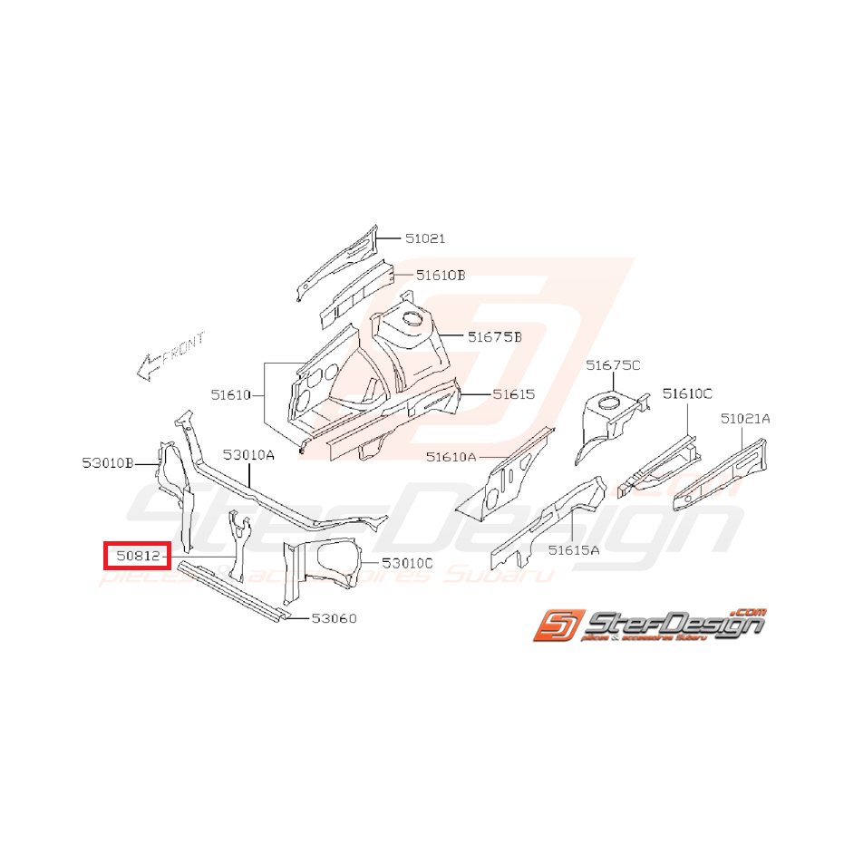 Tôle verticale radiateur WRX/STI 01-07