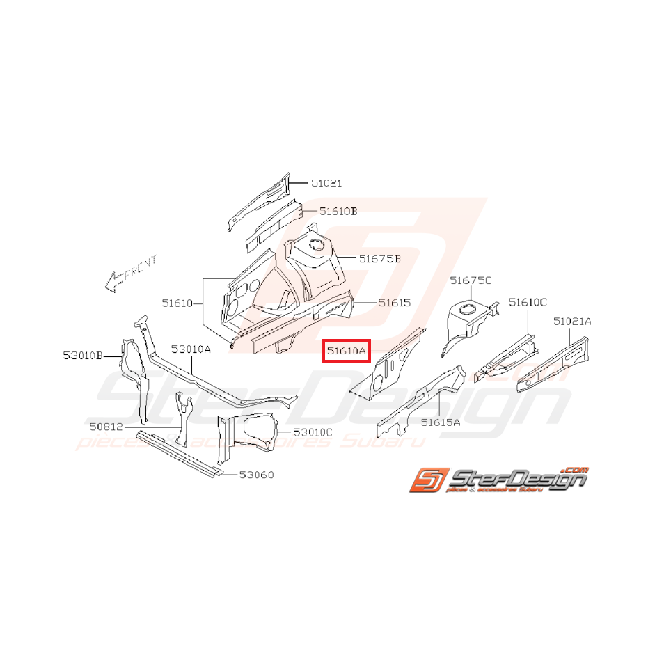 Joue d'aile face avant WRX/STI 06-07