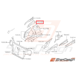 Contre aile inférieur face avant WRX/STI 01-07